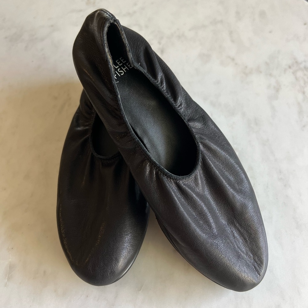 Eileen Fisher EUC black wedge slip on shoes